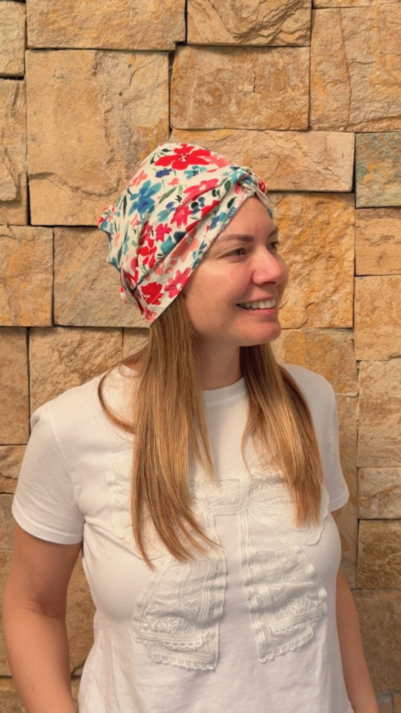 Turbante Entrelazado Flores
