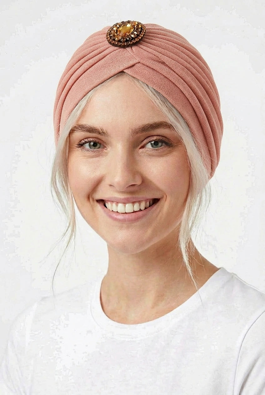 Turbante Broche Dorado