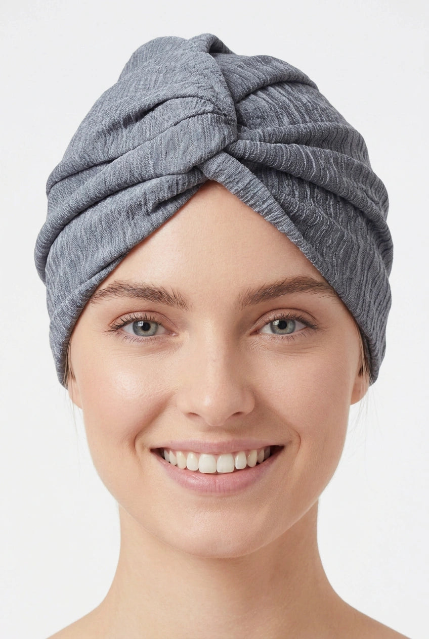 turbante Nudo Gris Obscuro