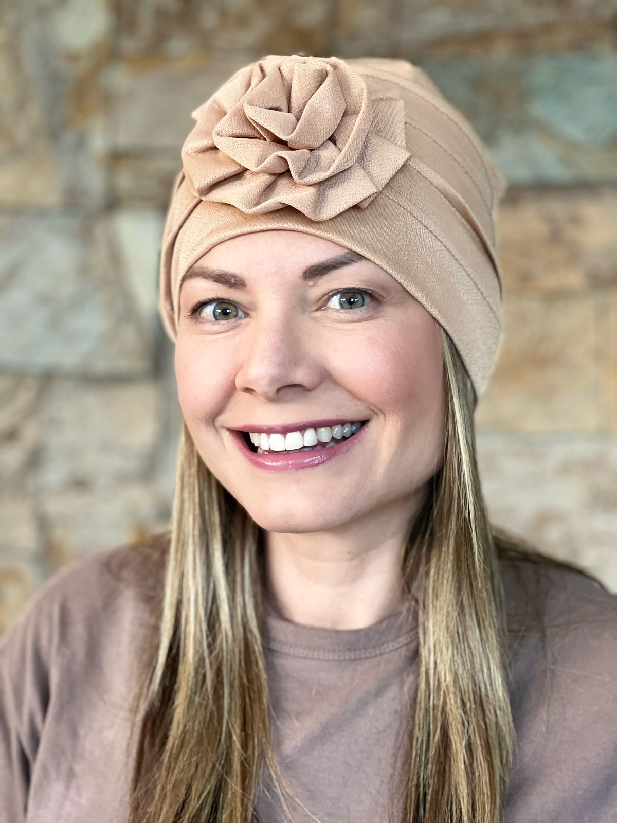 Turbante Flor de Tela
