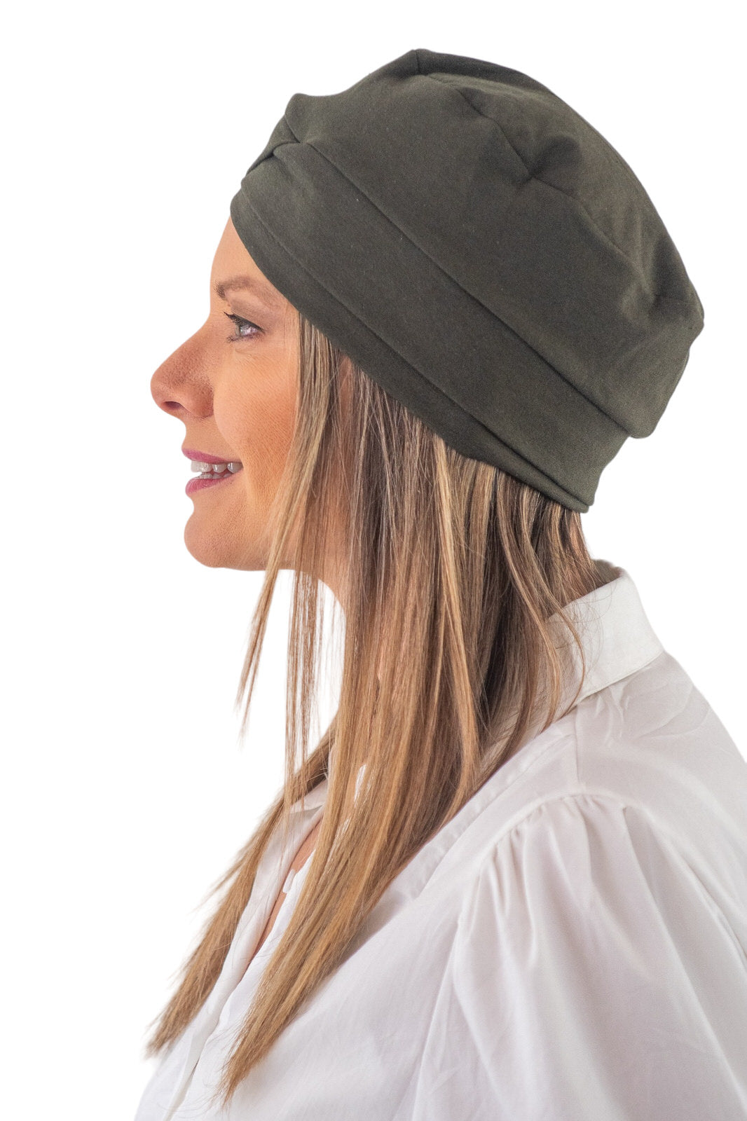 Turbante entrelazado verde militar