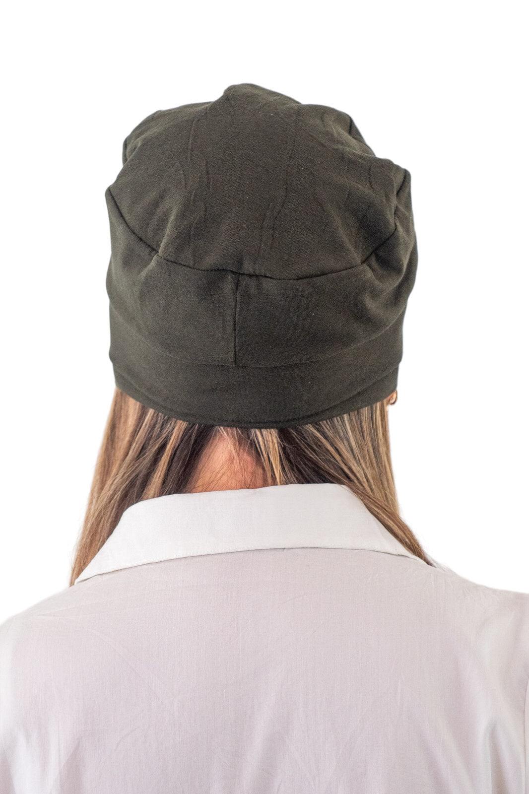 Turbante entrelazado verde militar