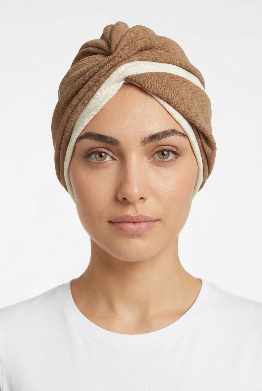 Turbante Combinado Biege