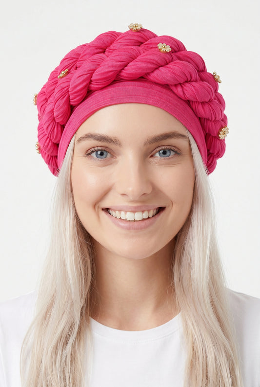 Turbante con trenza incluida