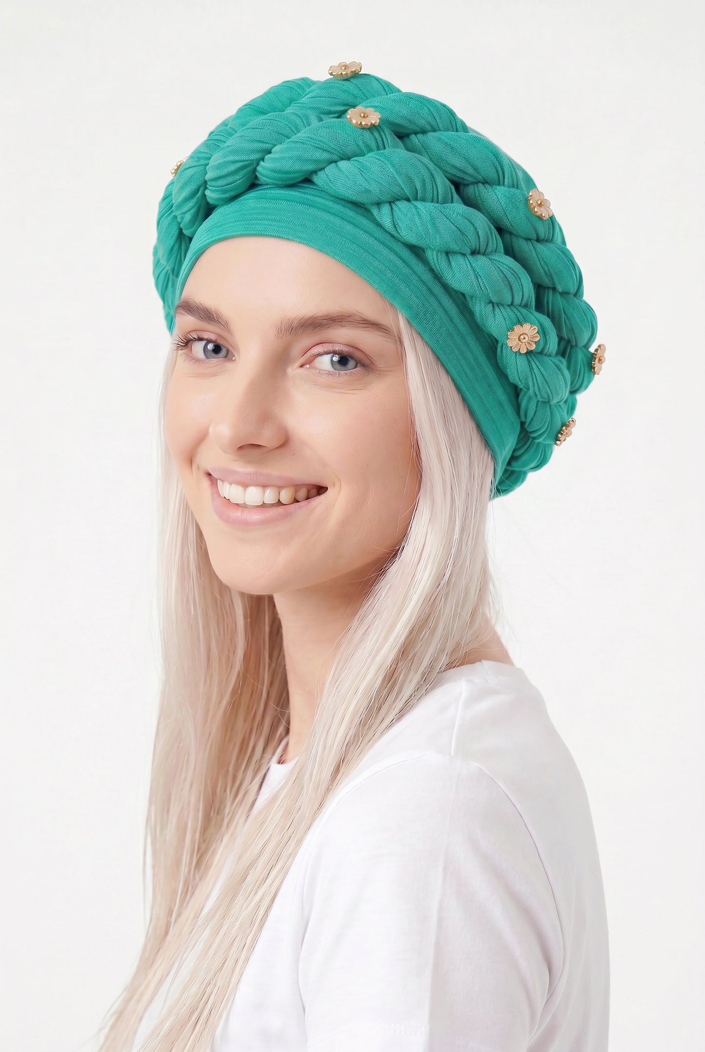 Turbante con trenza incluida