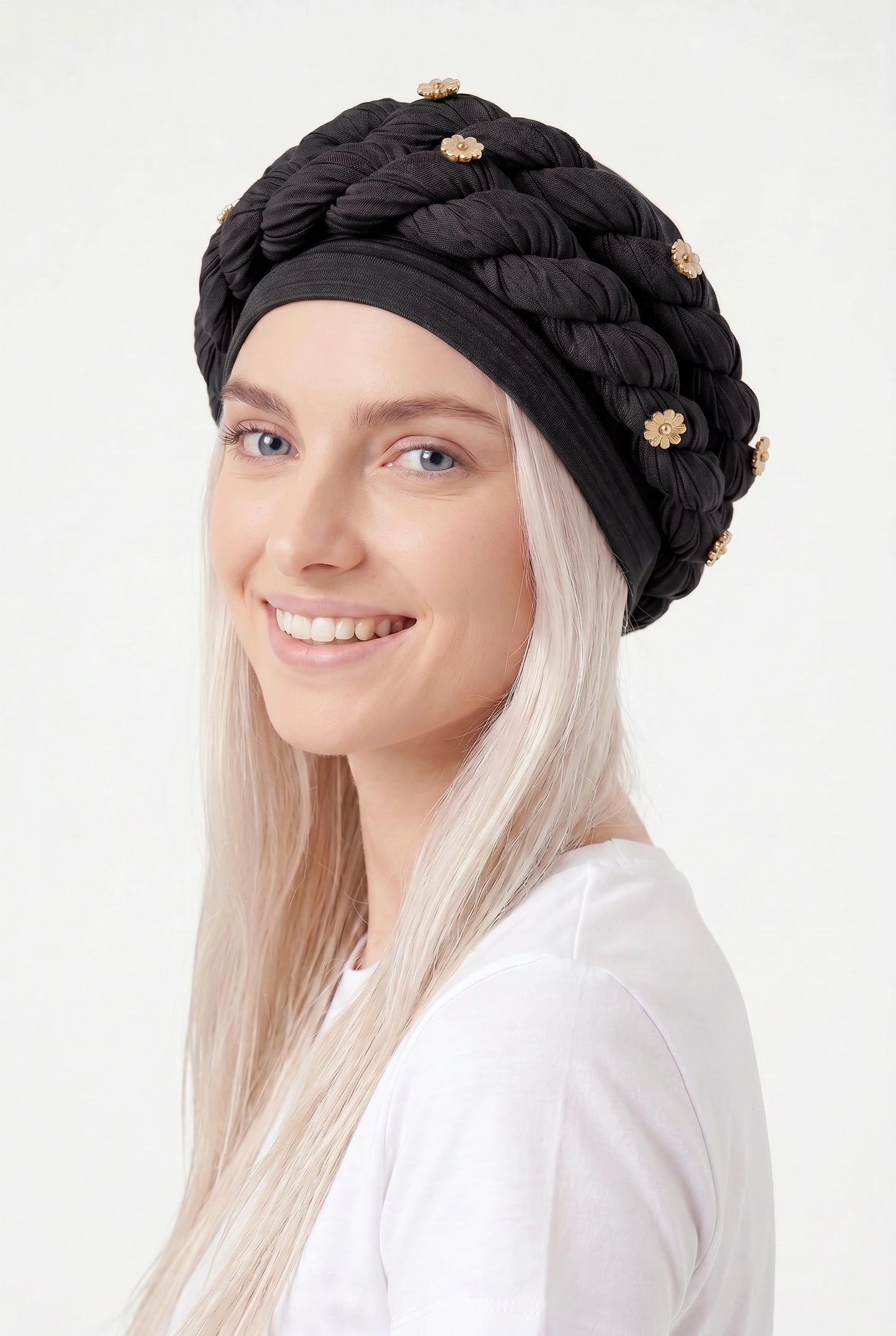 Turbante con trenza incluida