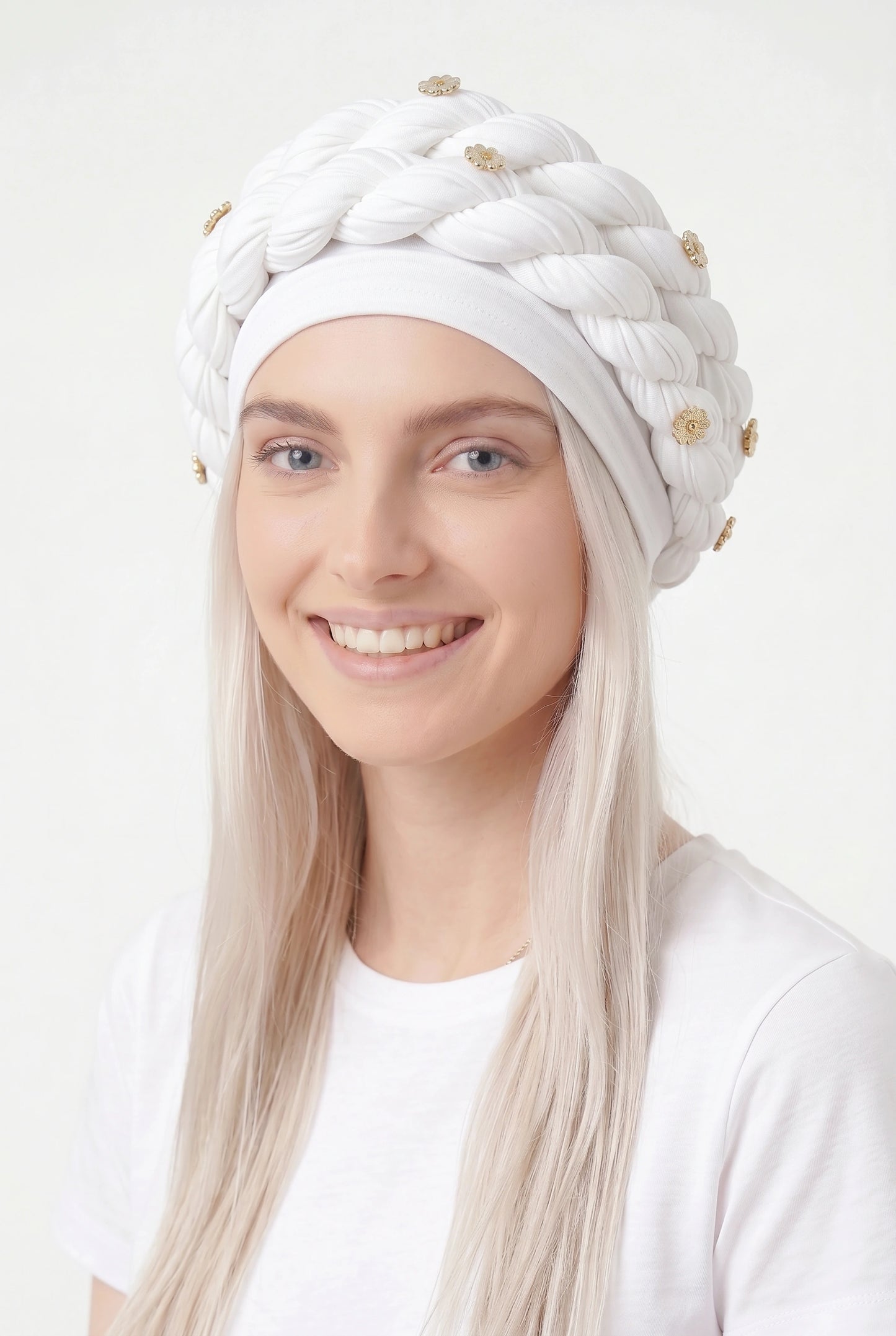 Turbante con trenza incluida