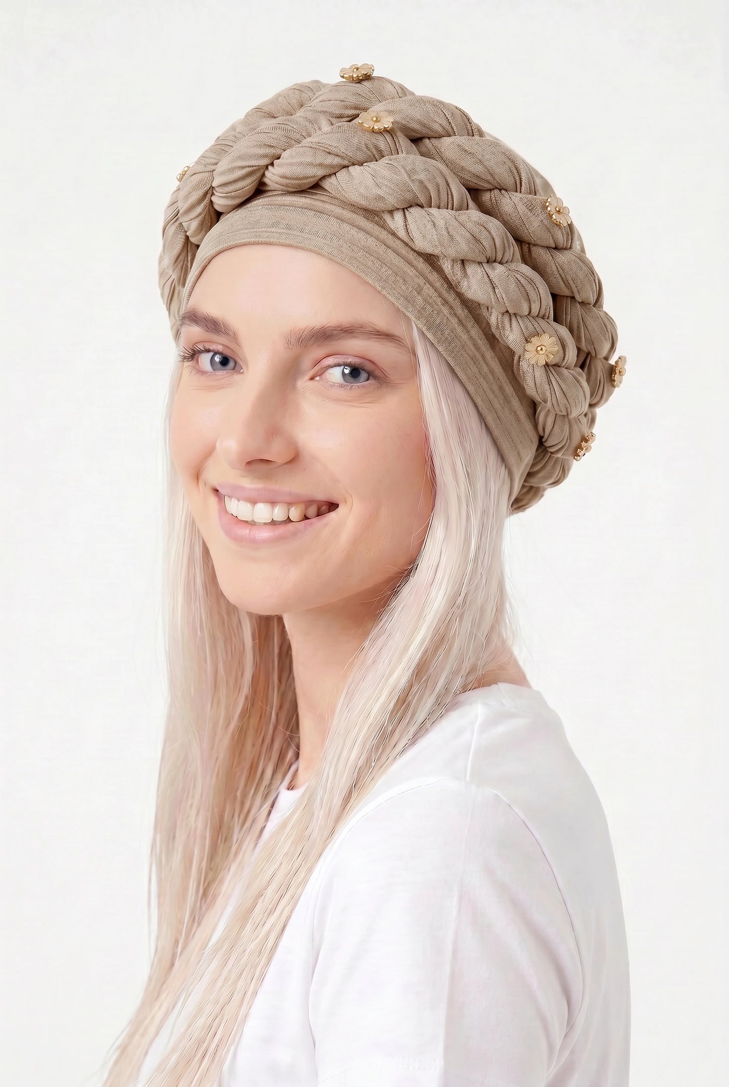 Turbante con trenza incluida