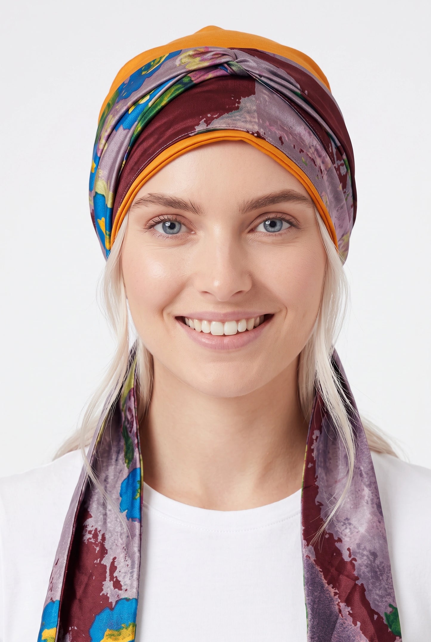 Turbante Tiras Largas Amarillo Mostaza
