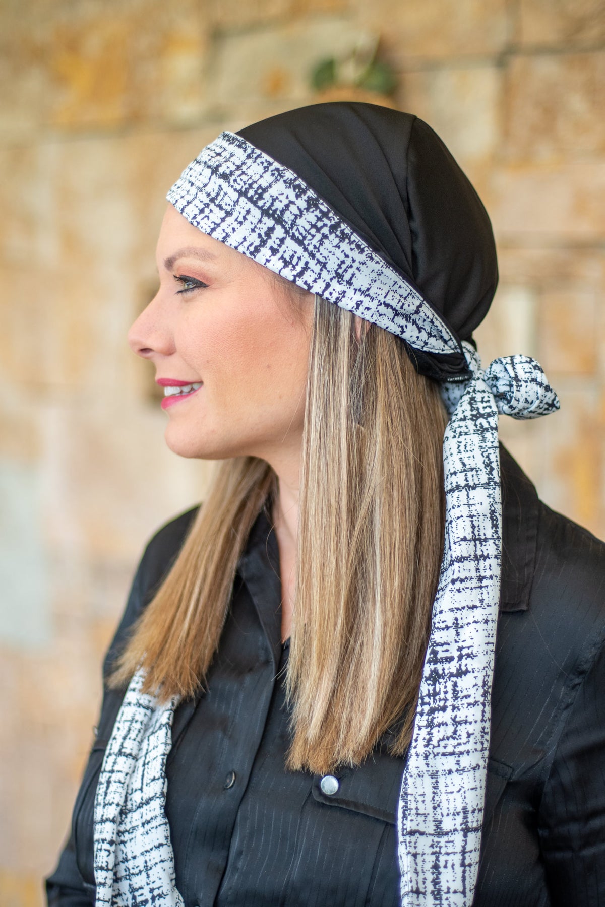 Turbante tiras largas negro