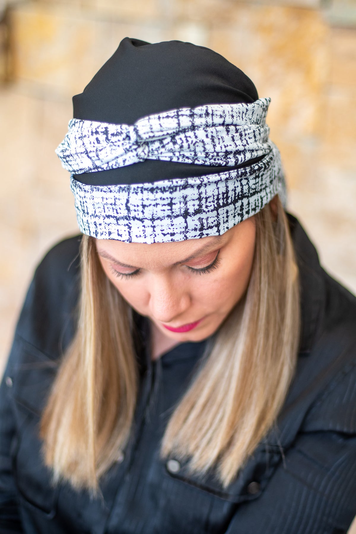 Turbante tiras largas negro